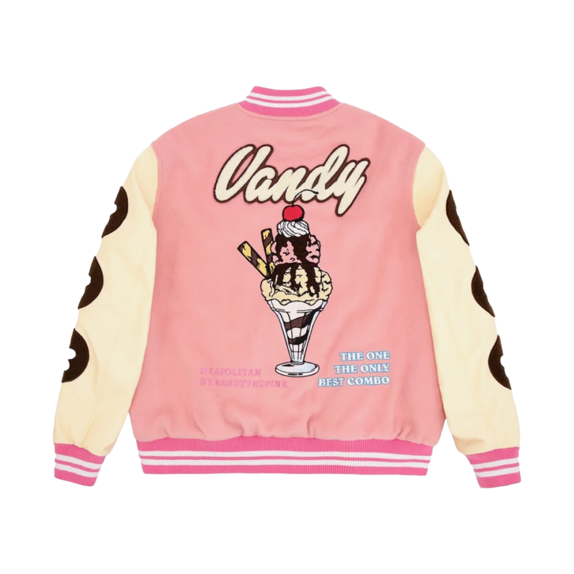 반디 더 핑크 선데 바시티 자켓 핑크(Vandy The Pink Sundae Varsity Jacket Pink)