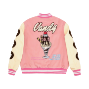 Vandy The Pink Sundae Varsity Jacket Pink