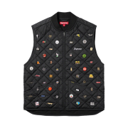 Supreme Pins Quilted Work Vest Black - 23FW