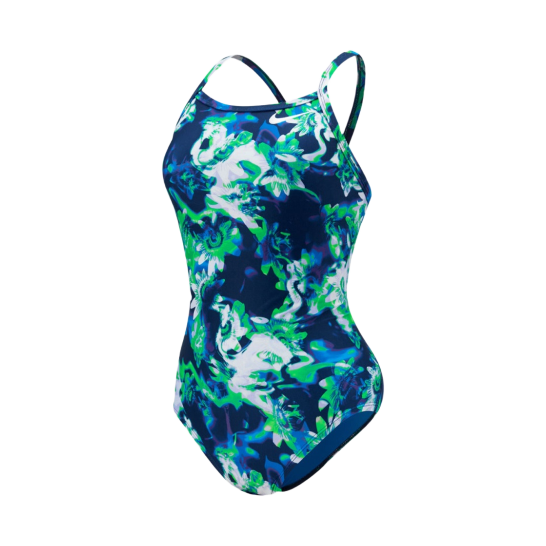 NESSE010-440 (W) Nike Swim Drippy Flower Racerback Midnight Navy