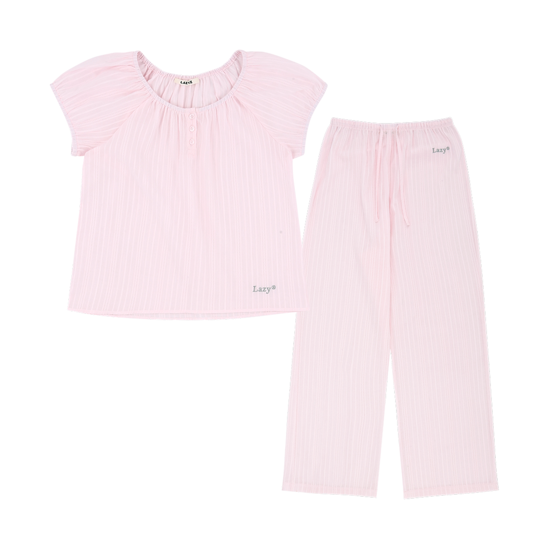 레이지지 스윗 썸머 코튼 파자마 세트 핑크