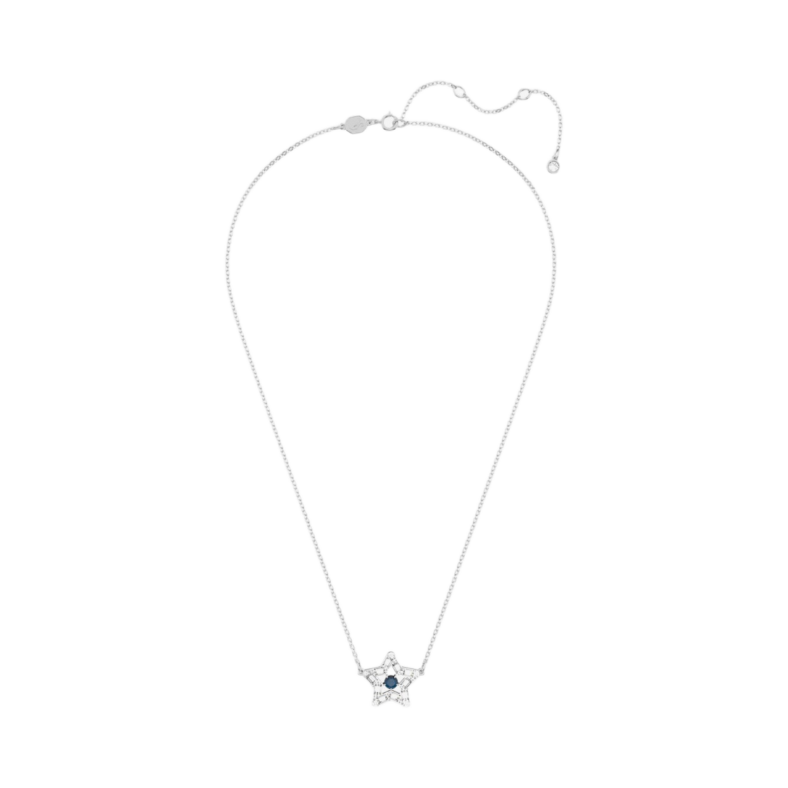 5639186 (W) Swarovski Stella Pendant Blue Rhodium Plated
