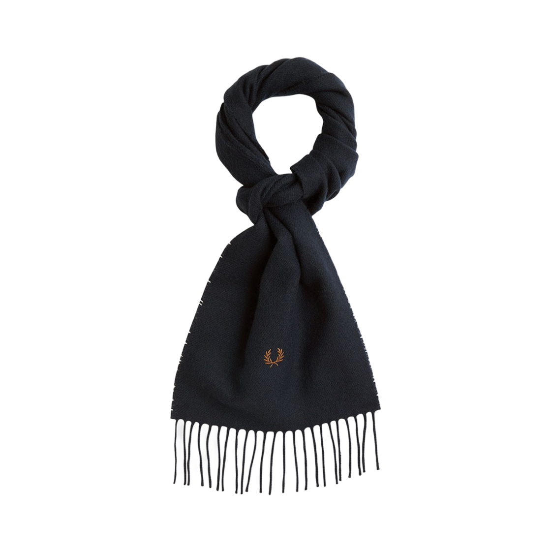 CFPU2434126-248 Fred Perry Lambswool Scarf Navy