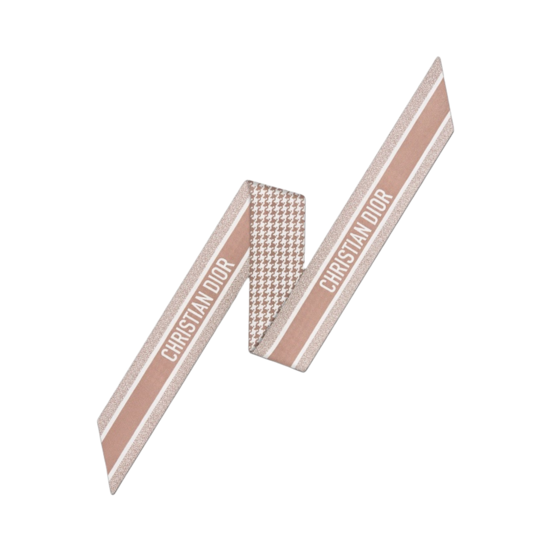 (W) 디올 30 몽테인 미차 스카프 실크 트윌 로즈 드 방 & 화이트((W) Dior 30 Montaigne Mitzah Scarf Silk Twill Rose Des Vents & White) - 2