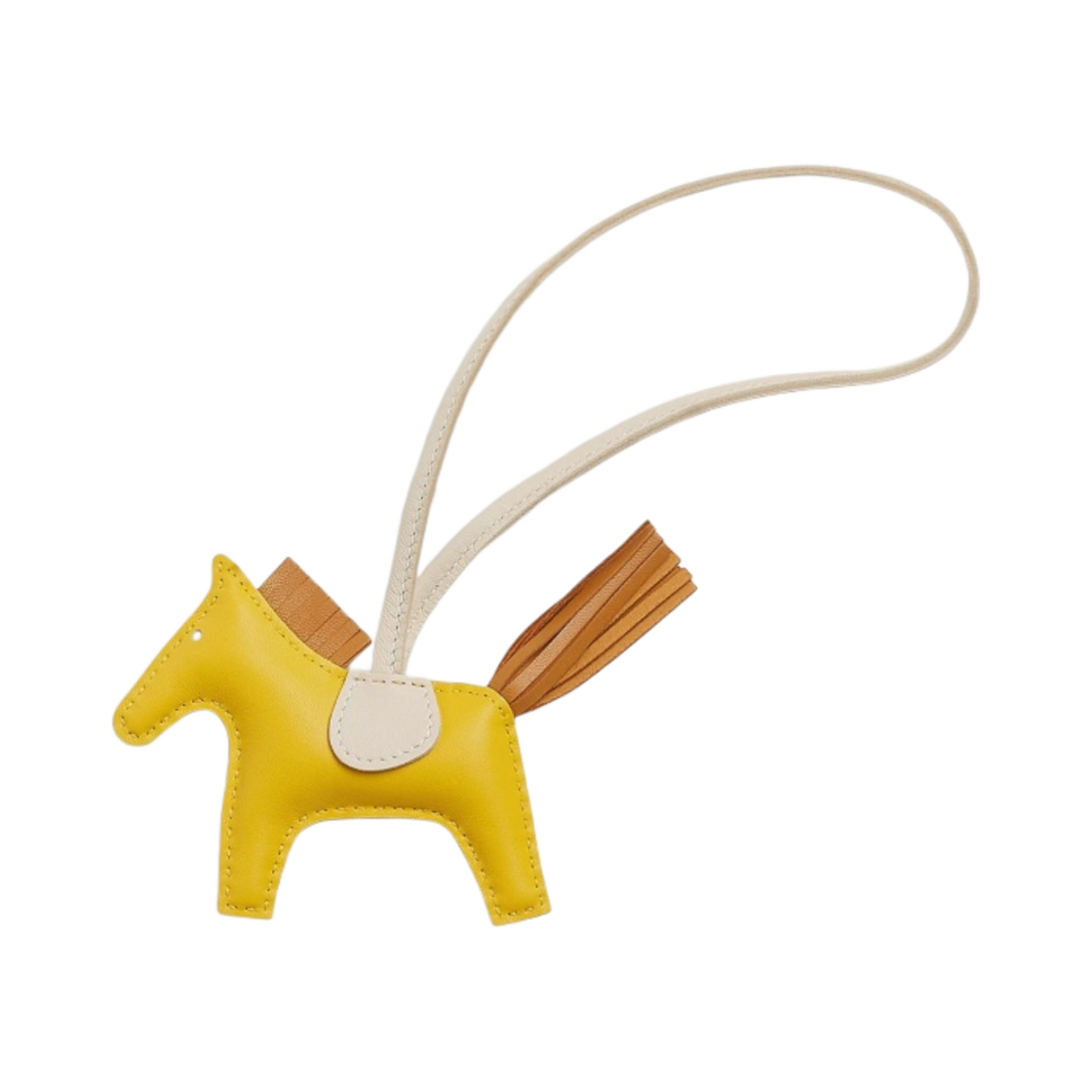 에르메스 로데오 PM 참 밀로 & 죤 드 나폴리 세잠 크레(Hermes Rodeo PM Charm Milo & Jaune De Naples Sesame Craie)