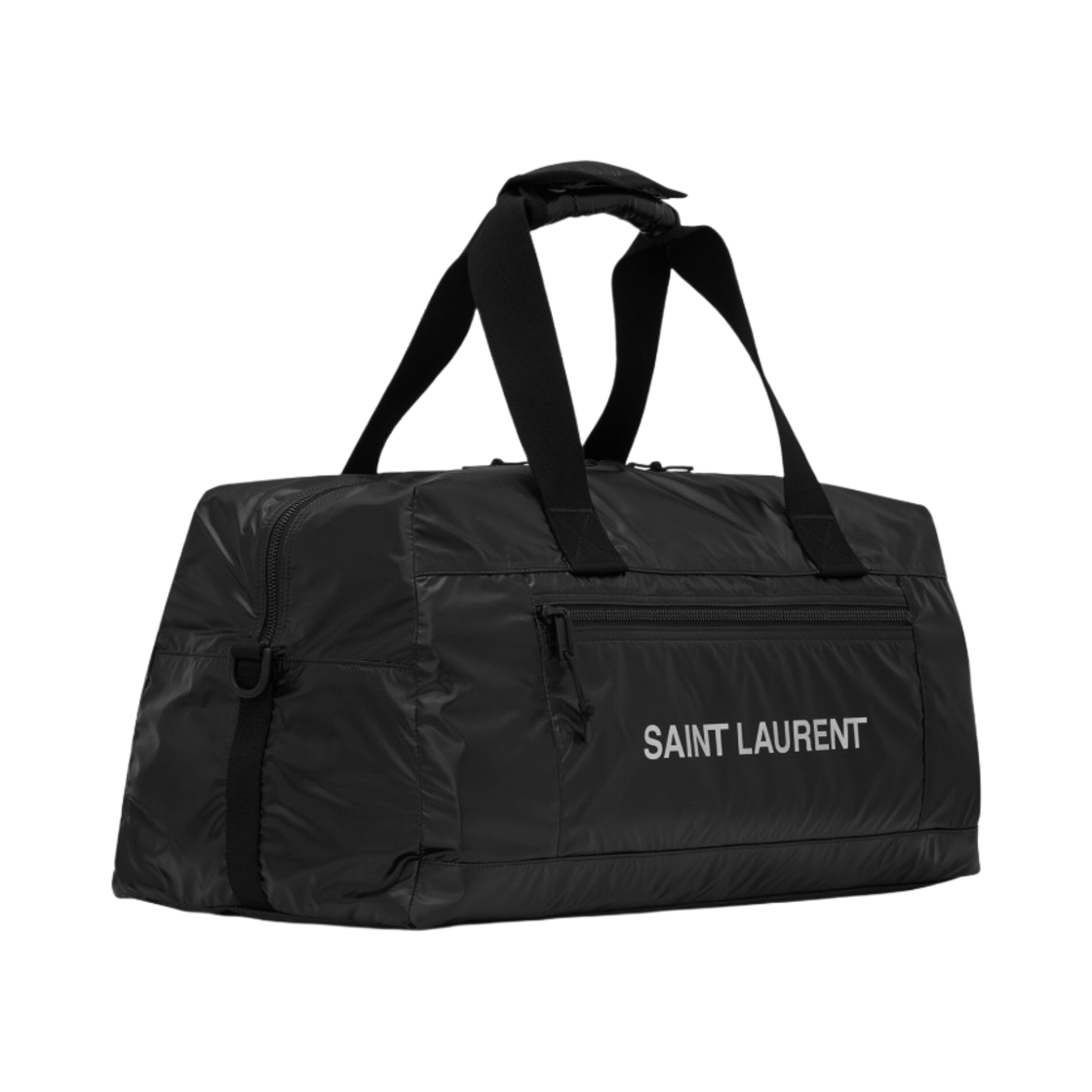 생로랑 나일론 눅스 더플백 블랙 플래티넘(Saint Laurent Nylon Nuxx Duffle Bag Black Platinum) - 4
