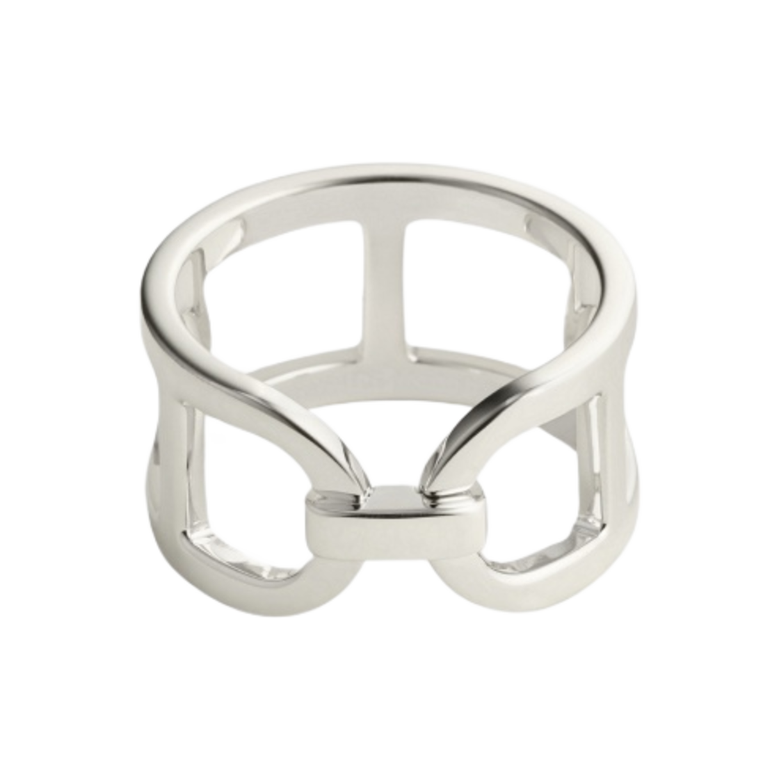 (W) 에르메스 미디움 에버 샹달 엔체이니 링 스털링 실버((W) Hermes Medium Ever Chaine D'Ancre Ring Sterling Silver) - 1