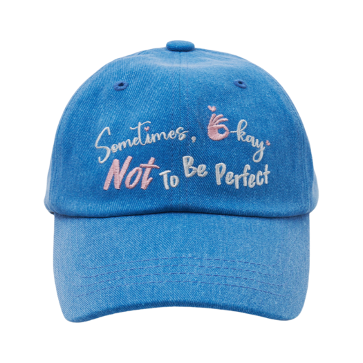 25SSSOBC-BU ALLINCOMPLETE Sometimes Okay Unisex Ball Cap Blue