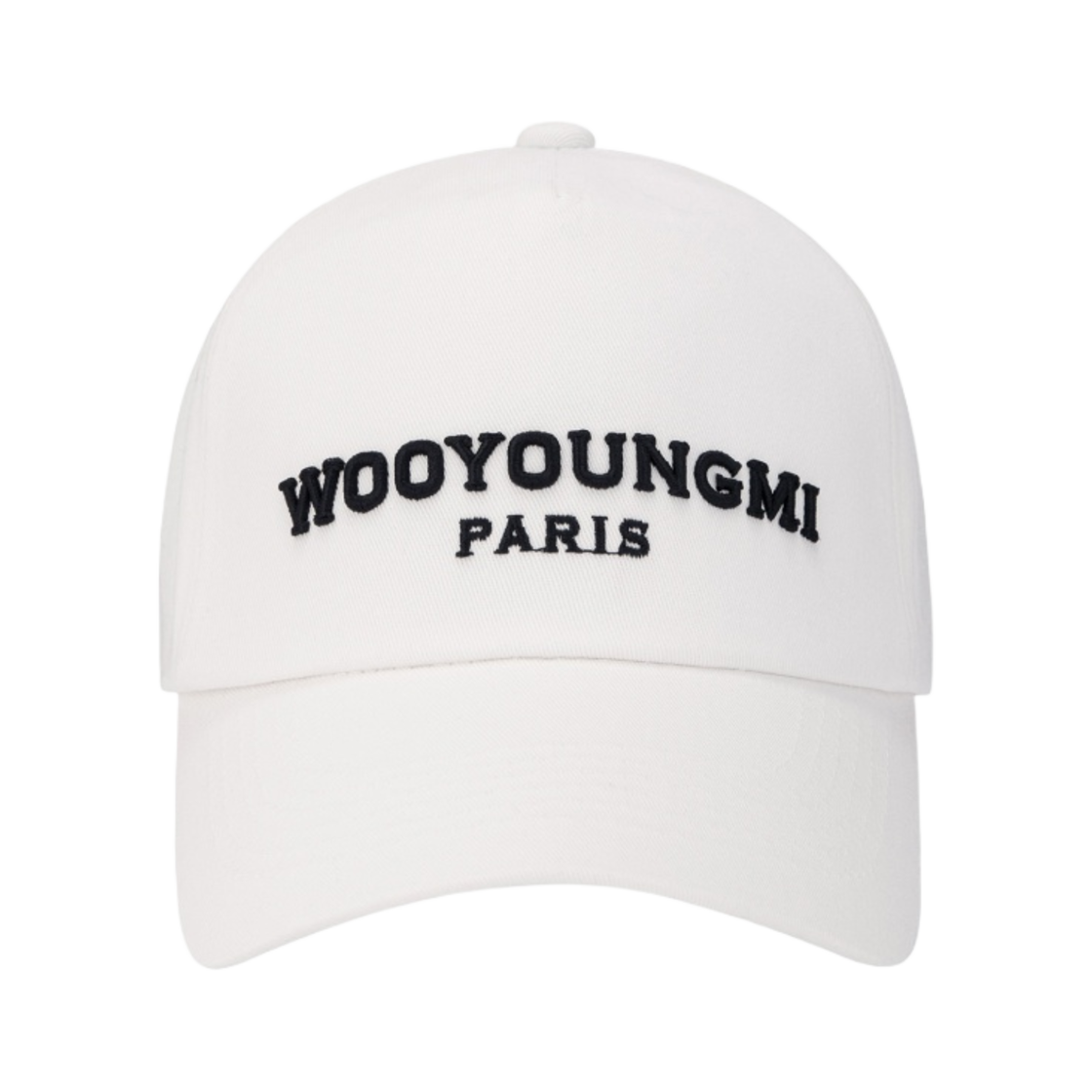 W221AC52992W Wooyoungmi Black Embroidered Logo Ball Cap White - 22SS - 대표 이미지 #1
