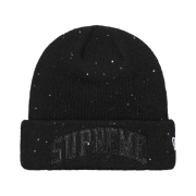 Supreme New Era Metallic Arc Beanie Black - 23SS