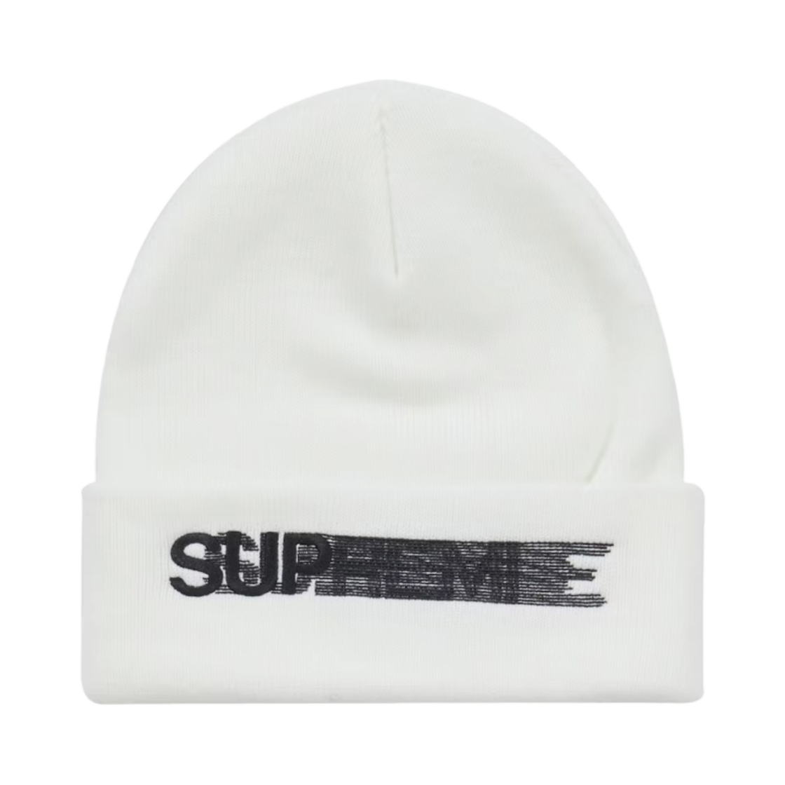 슈프림 모션 로고 비니 화이트 - 23SS