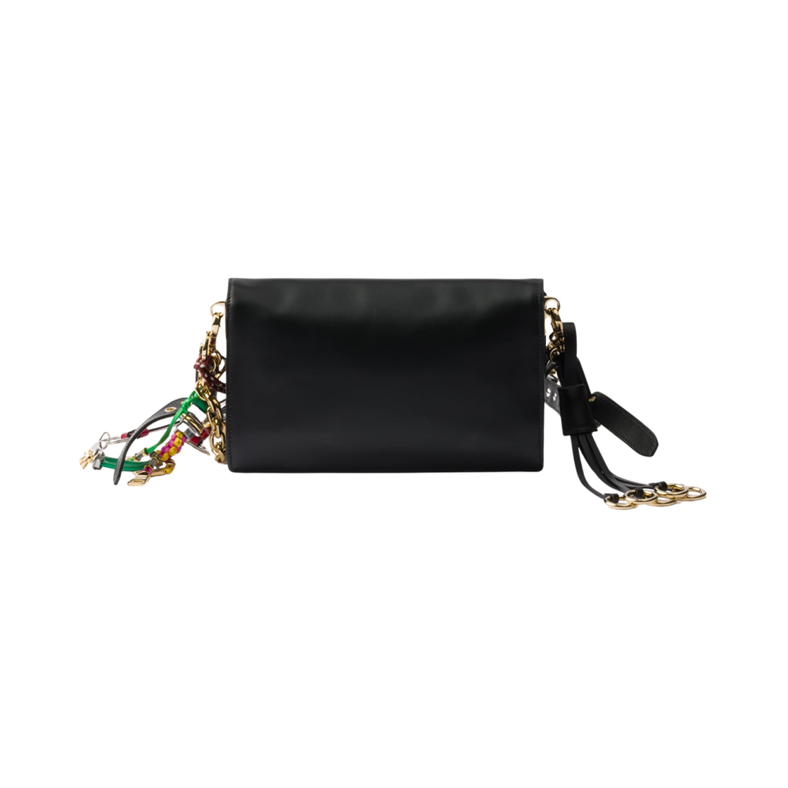 프라다 소프트 사운드 스몰 레더 숄더백 참 블랙(Prada Soft Sound Small Leather Shoulder Bag with Charms Black) - 3