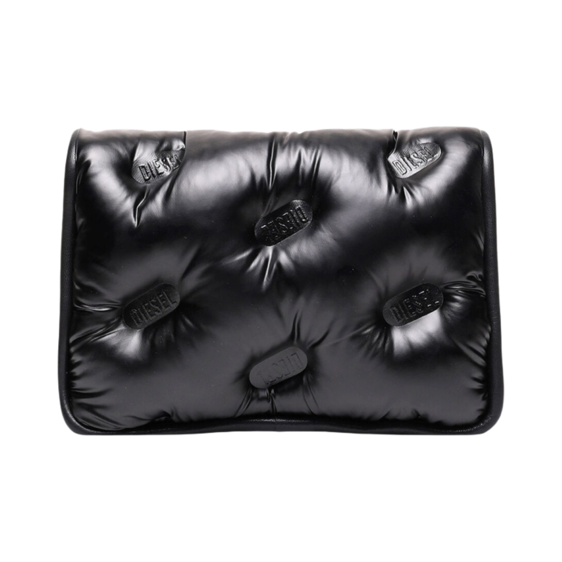 디젤 테에나 로고 퀼티드 크로스바디 백 블랙(Diesel Thaena Logo Quilted Crossbody Bag Black) - 2