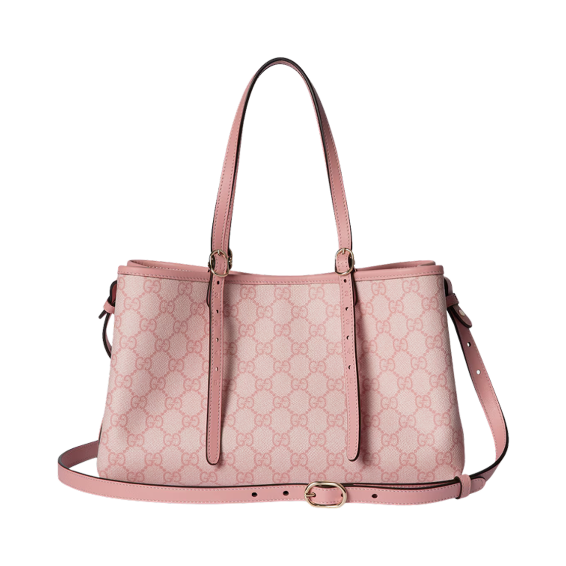 Guccissima Small Leather Tote Bag Light Pink Gucci GG Emblem Small