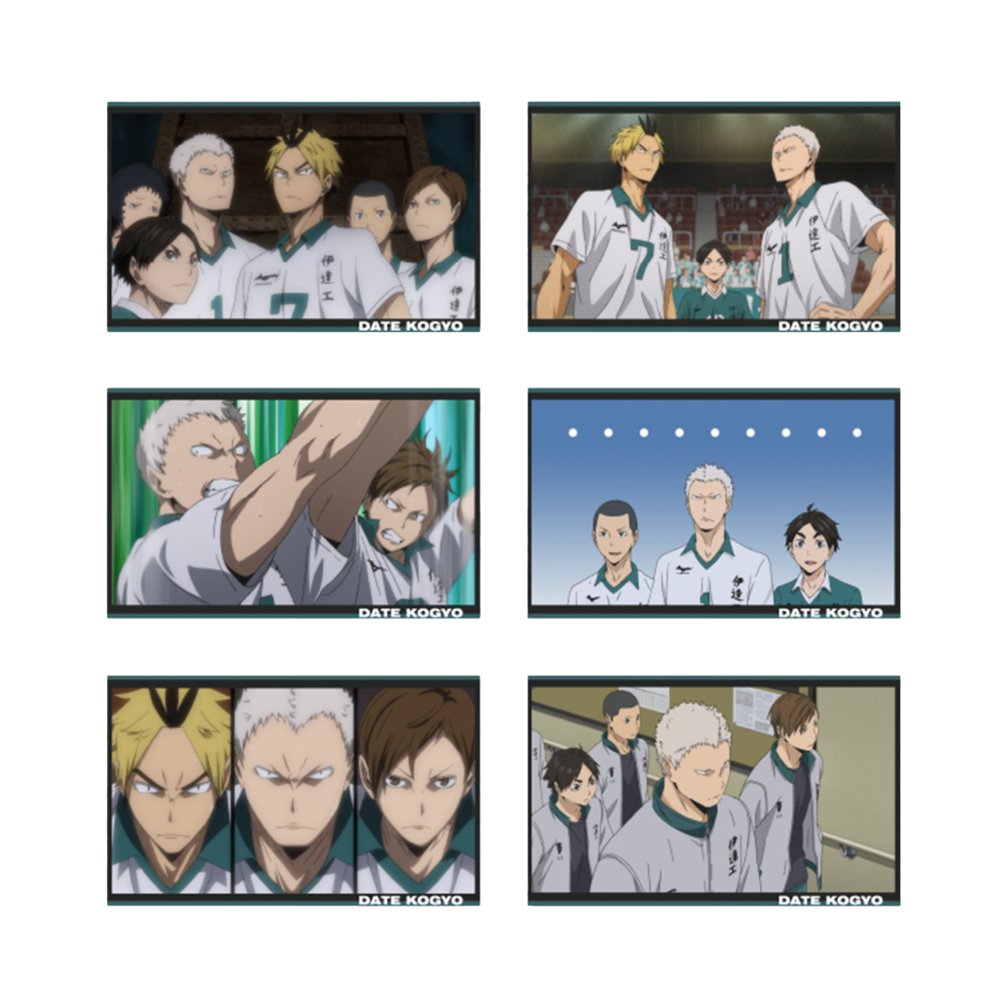 6977299620599 HAIKYU Game Still Cut Postcard 6 Types Collection Date Notice Ver.