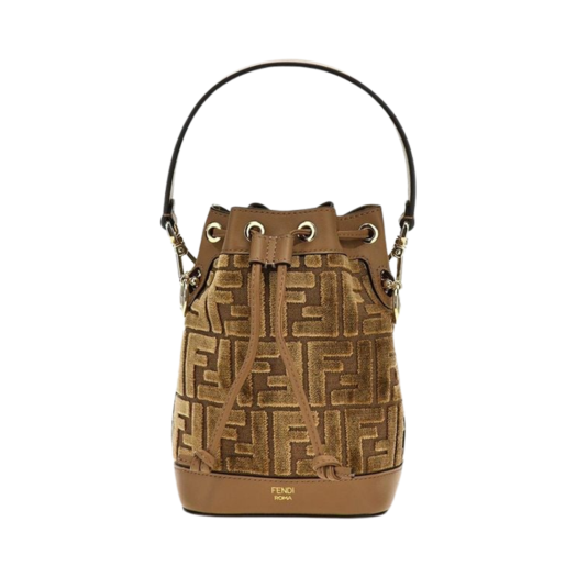 Fendi Mon Tresor Leather Mini Bag Brown