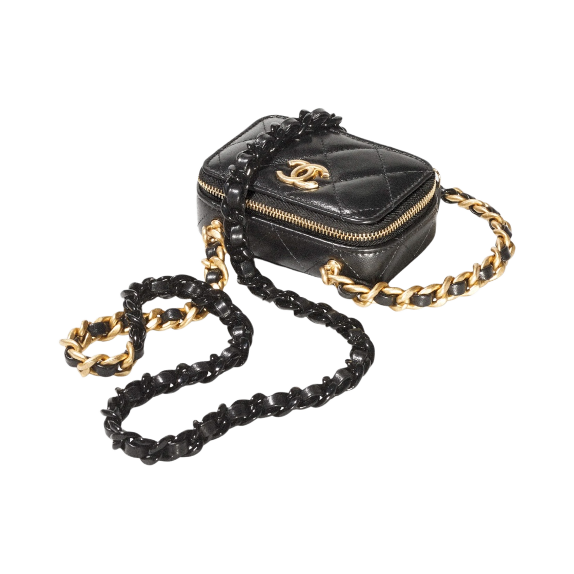 샤넬 체인 미니백 램스킨 & 골드 래커드 메탈 블랙(Chanel Clutch with Chain Lambskin & Gold Lacquered Black) - 2