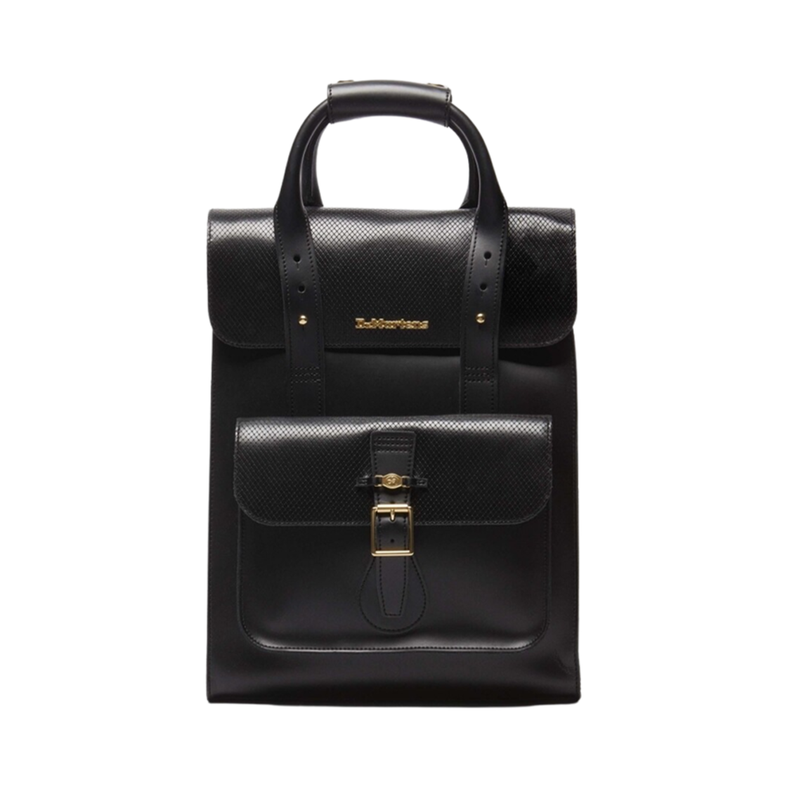 40996002 Dr. Martens Lunar New Year Diamond Embossed Leather Backpack Black