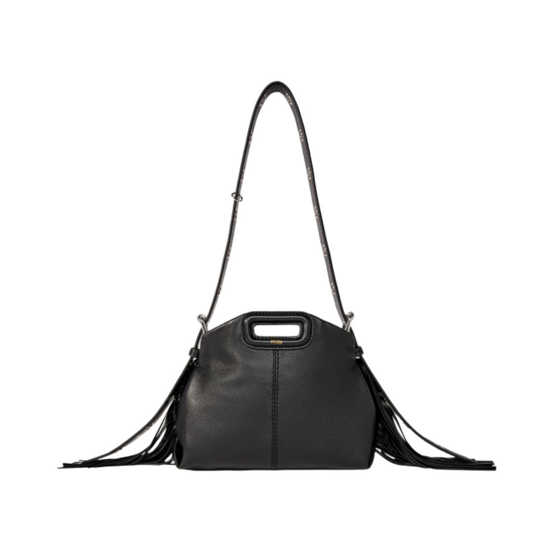 (W) 마쥬 스무스 레더 미스 M 미니백 느와르((W) Maje Miss M Mini Bag in Smooth Leather Noir)