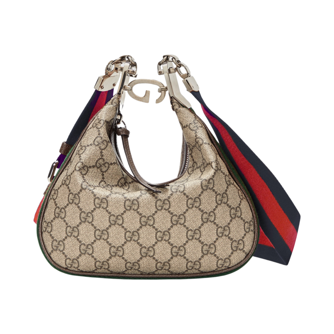 699409-96GRN-9769 Gucci Attache Small Shoulder Bag Beige Ebony Supreme