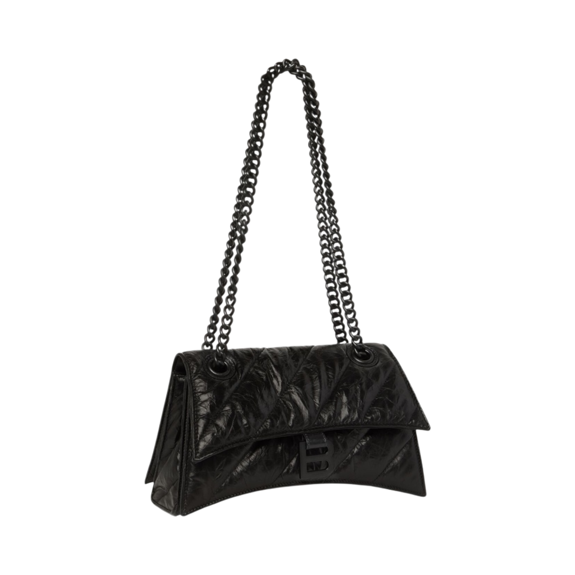 발렌시아가 퀼트 크러쉬 스몰 체인백 블랙(Balenciaga Quilted Crush Small Chain Bag Black) - 2