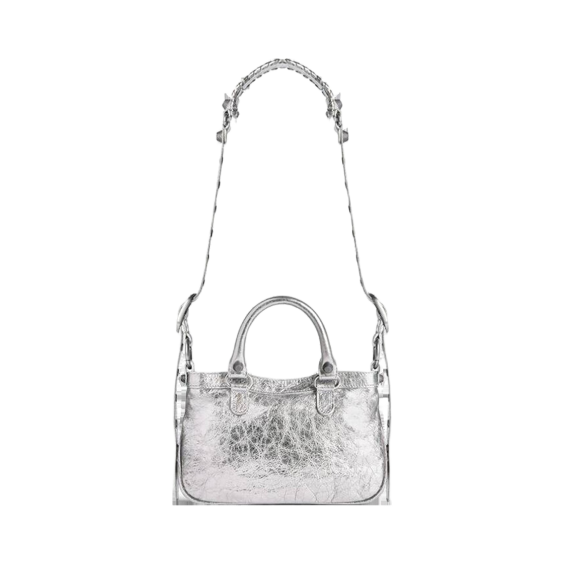 발렌시아가 네오 카골 스몰 토트백 메탈라이즈드 실버(Balenciaga Neo Cagole Small Tote Bag Metallized Silver) - 3