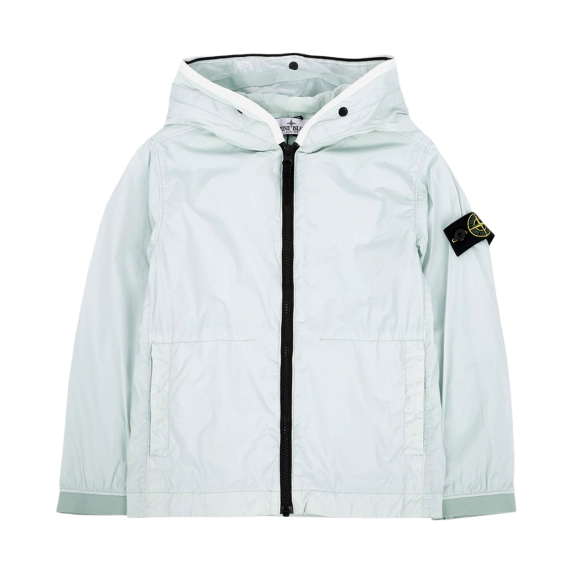 781640332-V0061 (Kids) Stone Island 40332 Hooded Blouson Jacket Light Grey - 23SS