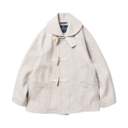 London Tradition Shawl Collar Unisex Short Duffle Coat Mushroom M210