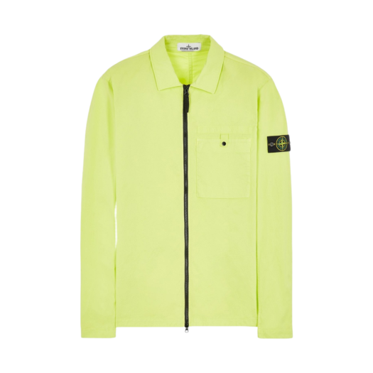 Stone Island 12619 Supima Cotton Twill Stretch-TC Garment Dyed Overshirt Lemon - 22SS