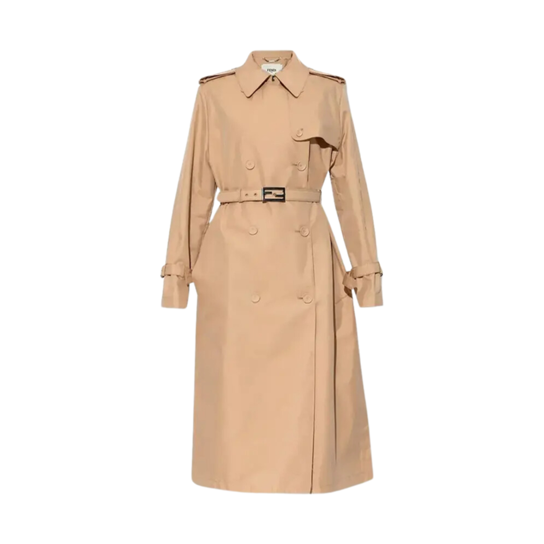 FF8980AK6DF1KE0 (W) Fendi Cotton Twill Trench Coat Beige