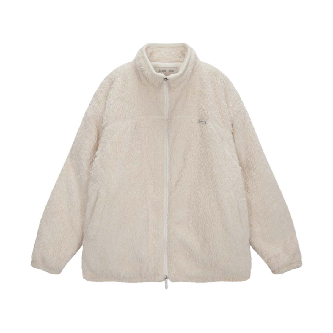 마뗑킴 백 로고 플리스 점퍼 아이보리(Matin Kim Back Logo Fleece Jumper Ivory)