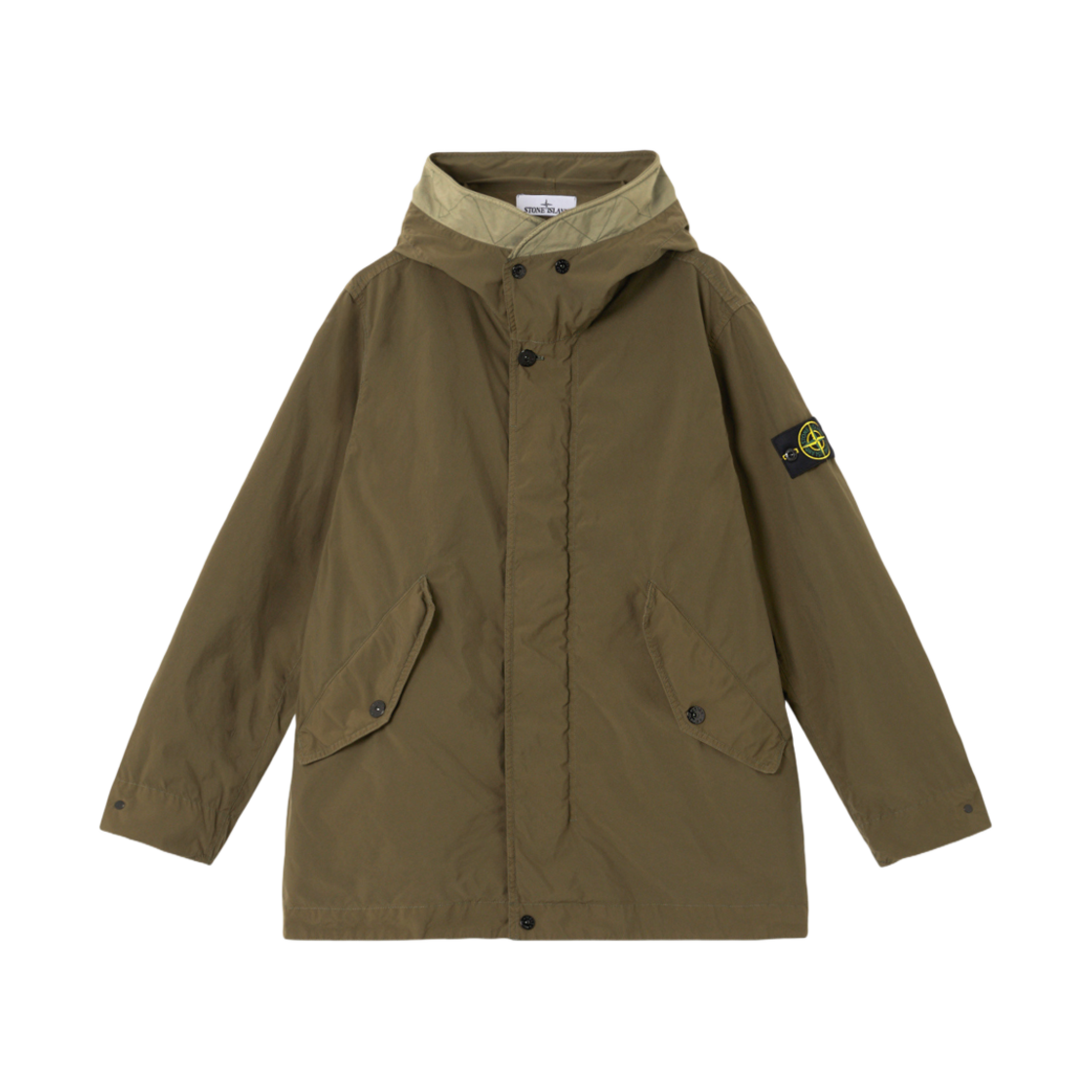 K1S1541000-29S0042-V0054 Stone Island 4100029 Light Compact Touch Poly-TC Parka with Matt Appearance and Anti-Drop Military Green - 25SS
