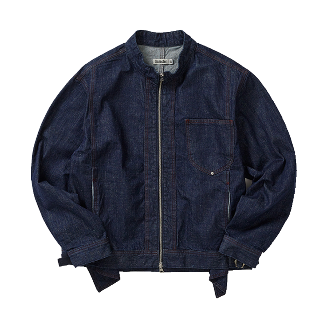 KAT9261 Karactor Nep Denim Zip-Up Jacket Indigo