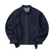 Karactor Nep Denim Zip-Up Jacket Indigo