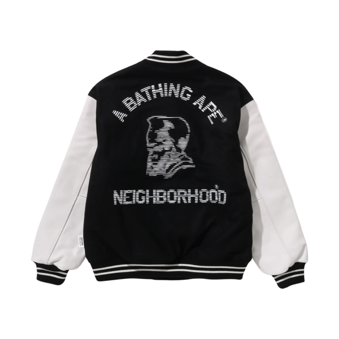 베이프 x 네이버후드 바시티 자켓 베이프 버전 화이트(BAPE x Neighborhood Varsity Jacket BAPE Ver. White) - 2