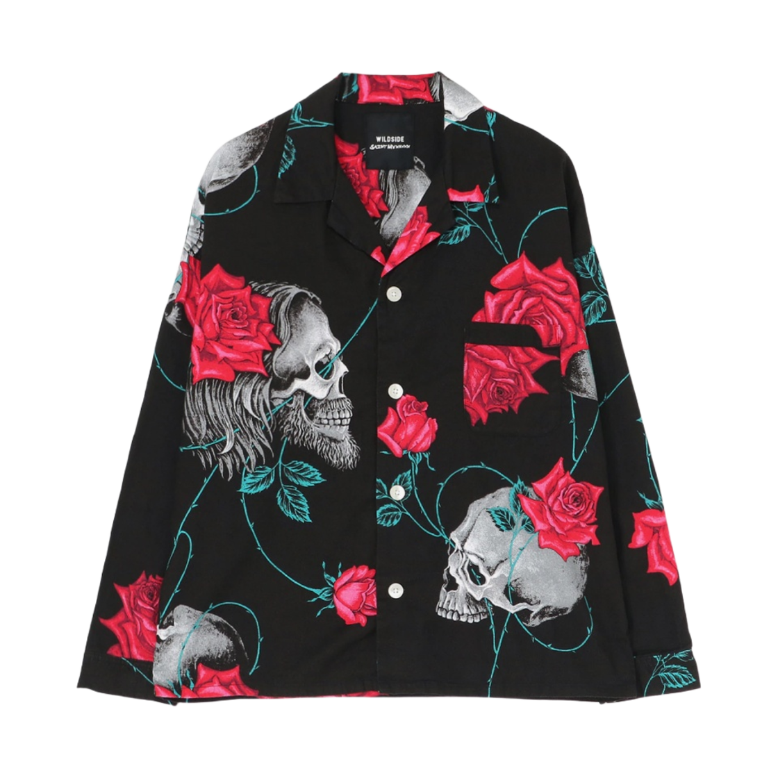 세인트 마이클 x 와일드사이드 파자마 셔츠 블랙(Saint Mxxxxxx x Wildside Pajama Shirt Black) - 1