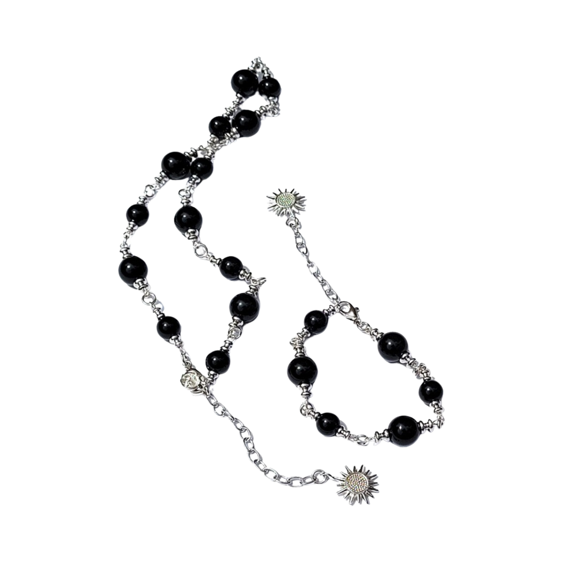 프리카 솔 오닉스 네클리스 브레이슬릿 세트(Frica Sol Onyx Necklace Bracelet Set)