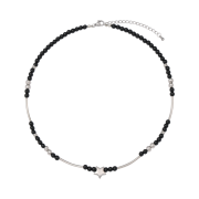 For Appeal Star Beaded Necklace Black