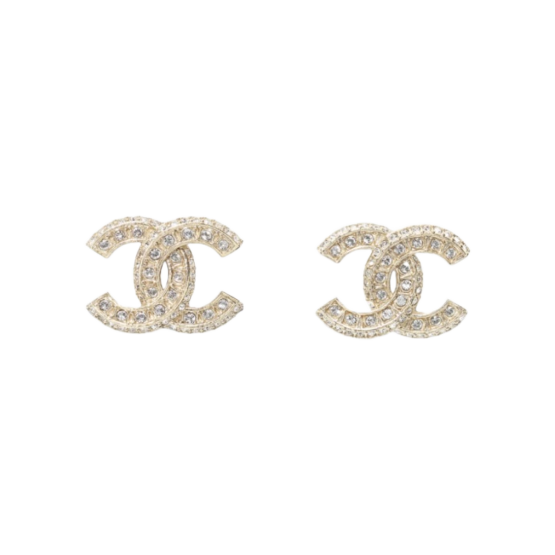 A86504-Y09569-Z2800 (W) Chanel Earrings Metal Diamantes & Gold Crystal