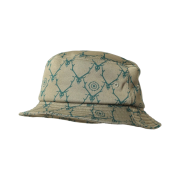 South2 West8 Bucket Hat Poly Jacquard Skull Target Khaki