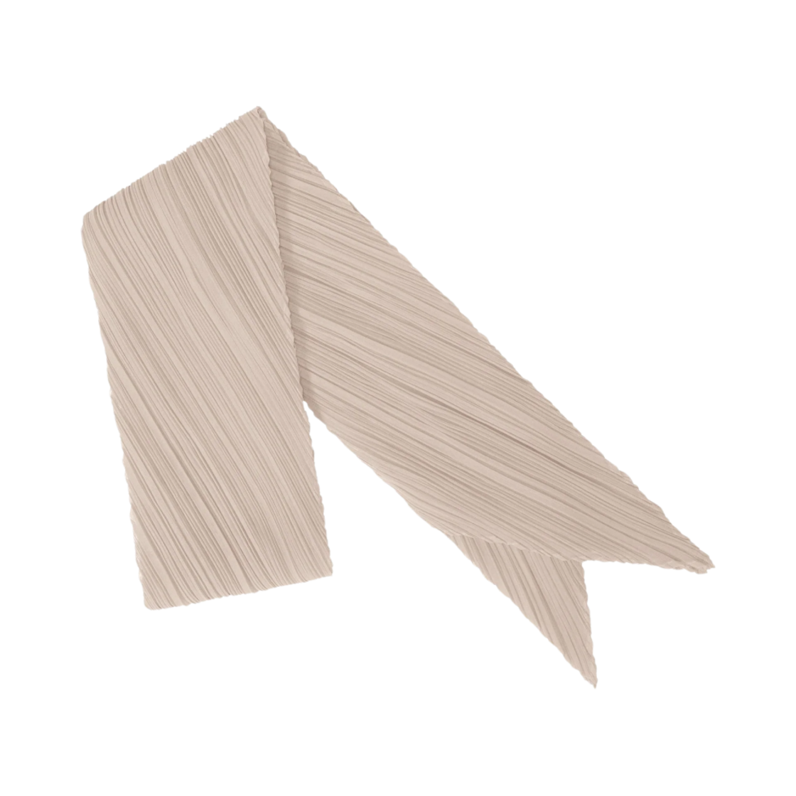 AD421-42 (W) Pleats Please Issey Miyake Colorful Scarf Greige