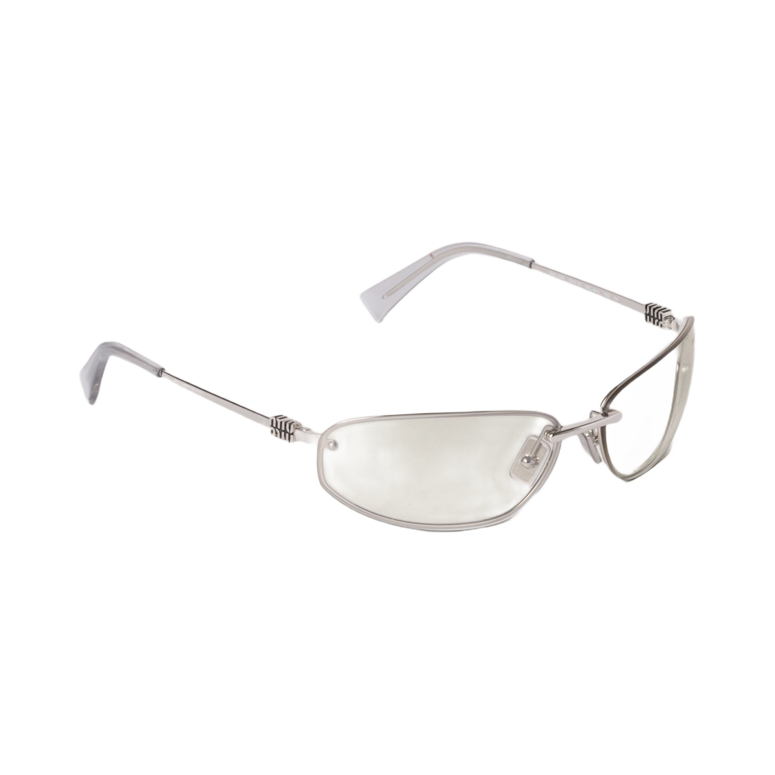 SMUA50-M1BC-F08H1 Miu Miu Miu Nocturne Sunglasses Silver Gradient Transparent Lens