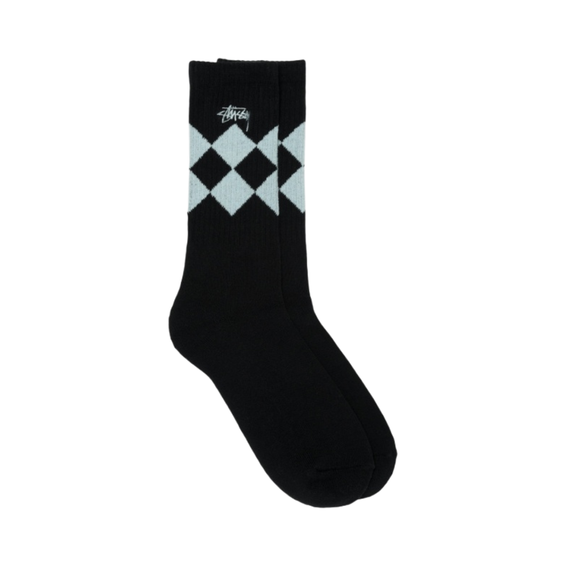 스투시 아가일 자카드 크루 삭스 블랙(Stussy Argyle Jacquard Crew Socks Black) - 2