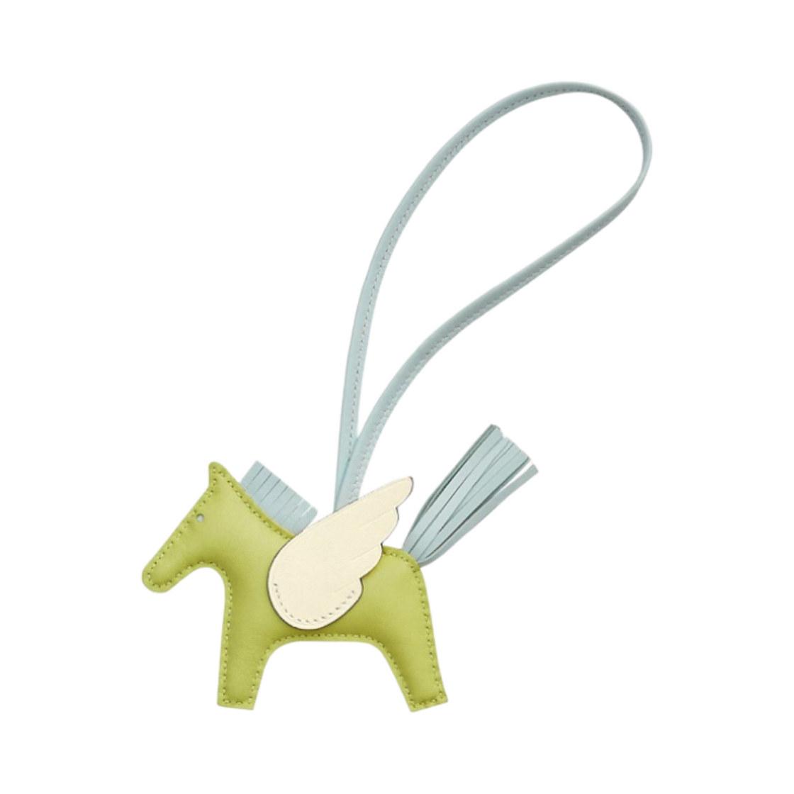H083010CAAE Hermes Rodeo Pegase PM Charm Milo Swift & Jaune Bourgeon Bleu Brume Nata - 대표 이미지 #1