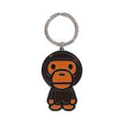 BAPE Baby Milo Metal Keychain Brown