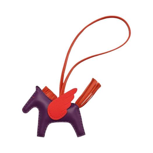 Hermes Rodeo Pegase PM Charm Milo Swift & Violet Cornaline Capucine