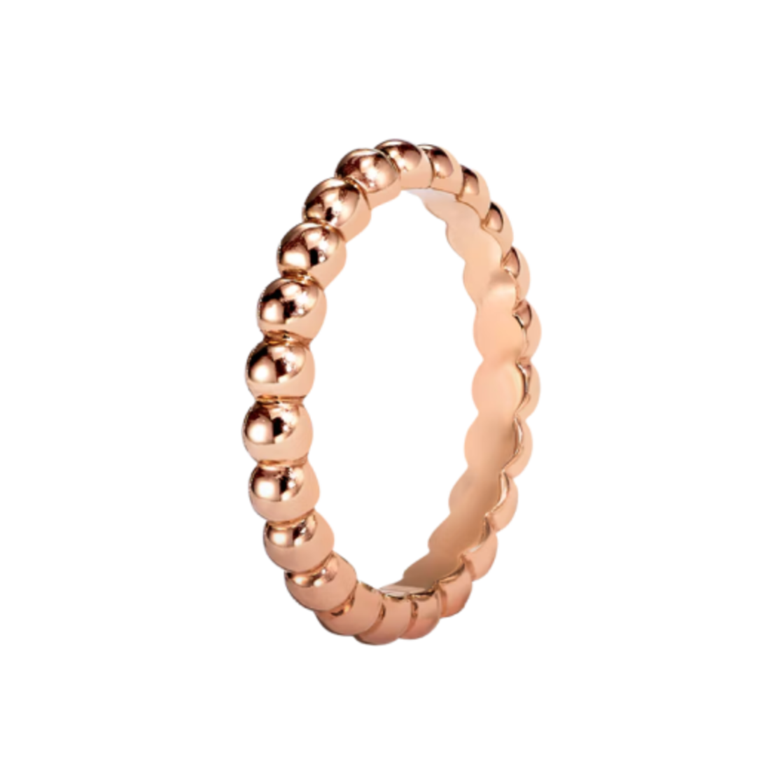 VCARN9PB00 Van Cleef & Arpels Perlee Gold Beads Ring Medium Model 18K Pink Gold