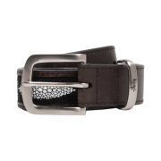 Stussy Manta Ray Print Overlay Belt Distressed Black