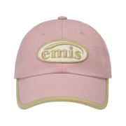 Emis Beige Trimming Ball Cap Pink