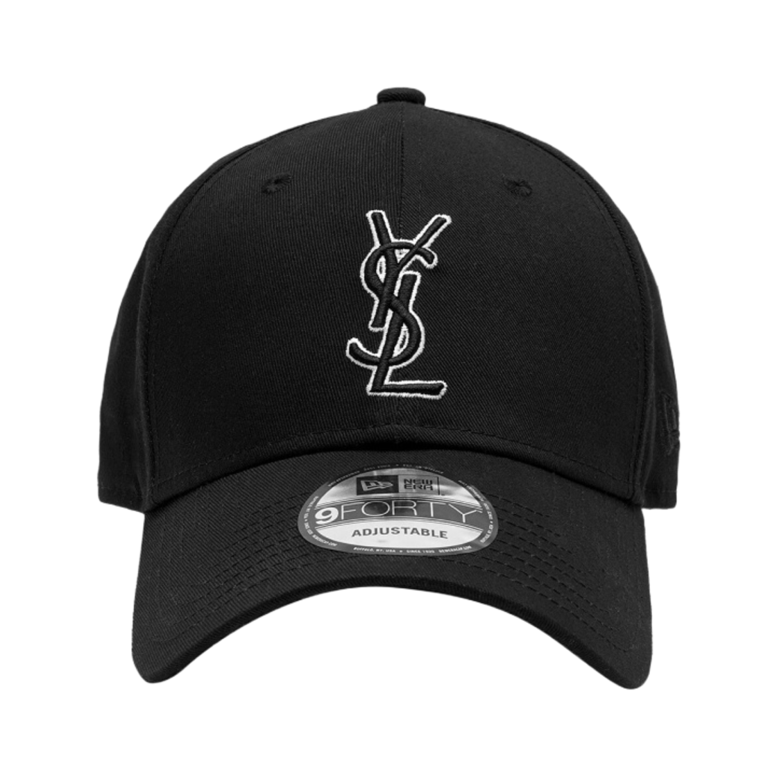 생로랑 x 뉴에라 YSL 모노그램 캡 블랙(Saint Laurent x New Era YSL Monogram Cap Black)